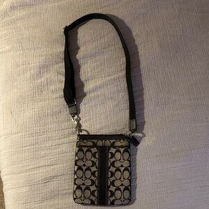 Coach Black and Tan Crossbody Bag
